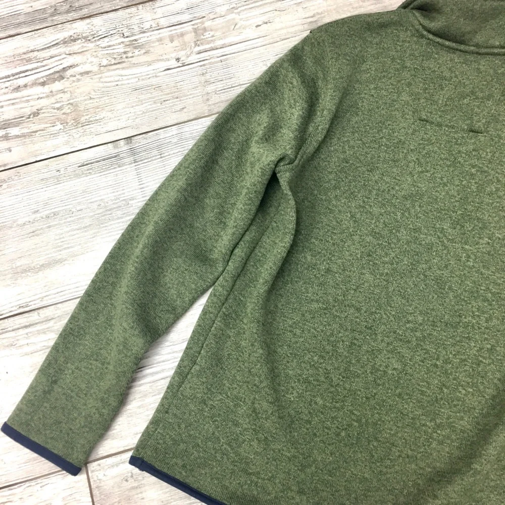Nautica Men's Green Sweater pullover quarter zip small preppy nautical winter
